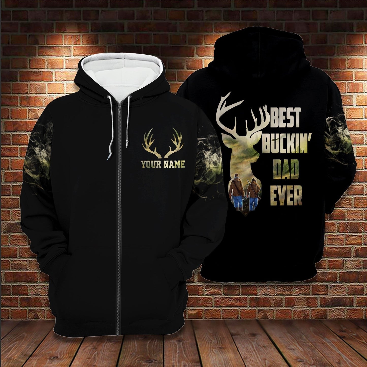 Custom Hunting Best Buckin’ Dad Ever 3D All Over Printed Shirt Hoodie, Father’S Day Gift From Daughter Son TO0108