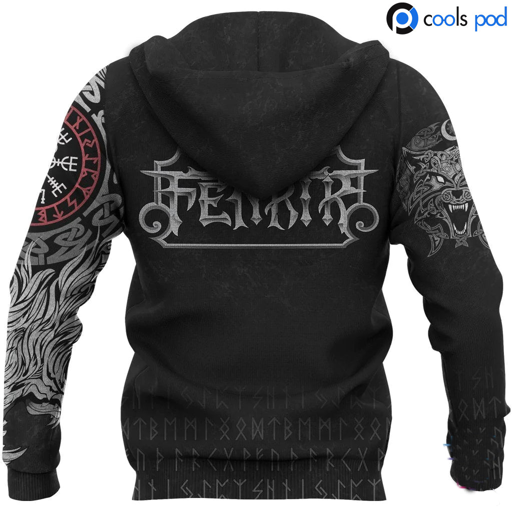 Viking Fenrir 3D All Over Print Hoodies Viking Hoodie Men Women, Wiking Hoodie For Him Her SO0489