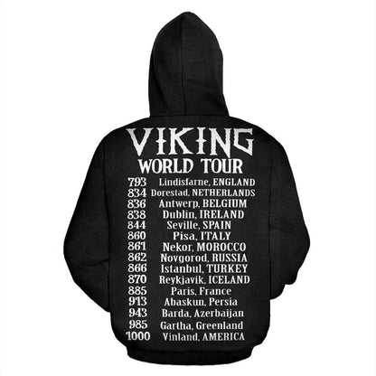 Viking World Tour Hoodie, 3D All Over Print Viking Hoodies Men Women SO0492