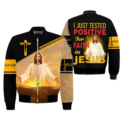 I Just Tested Positive For Faith In Jesus 3D All Over Printed Clothes, Sublimation Jesus 3D T Shirt TO0252