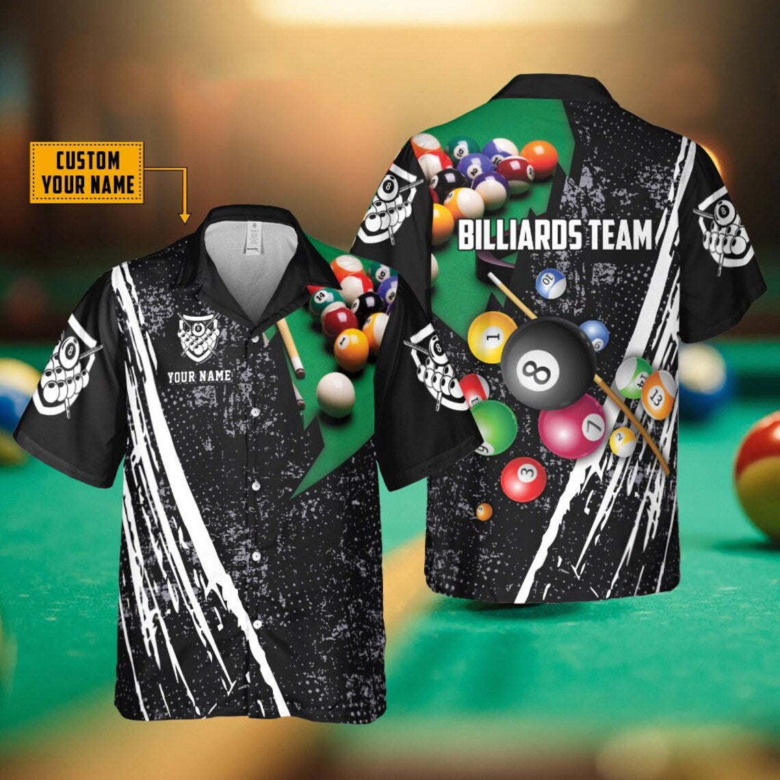 Personalized Billiards Team Hawaiian Shirt, Gifts For Bachelor Party, Best Gifts for Men, Pool Player Hawaii Shirt, Gift For Billiard Lovers HO0296