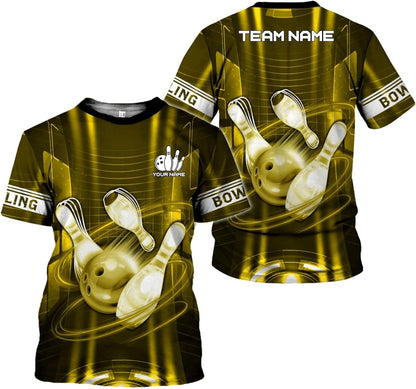 Custom Team Teal Bowling T Shirts For Men, Custom Team Bowling Shirt BE0002