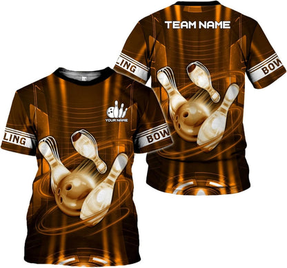 Custom Team Teal Bowling T Shirts For Men, Custom Team Bowling Shirt BE0002