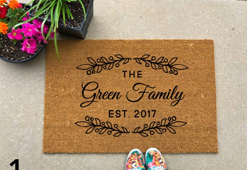 Welcome Mat, Custom Doormat, Customized Doormat, Custom Welcome Mat, Housewarming Gift, Closing Gift SO1313