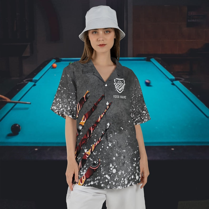 Tendpins Personalized Billiards Paint Splash Hawaiian Shirt BIA0653