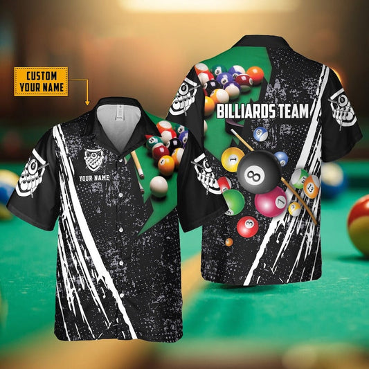 Personalized Billiards Team All Over Print 3D Hawaiian Shirt HO3145