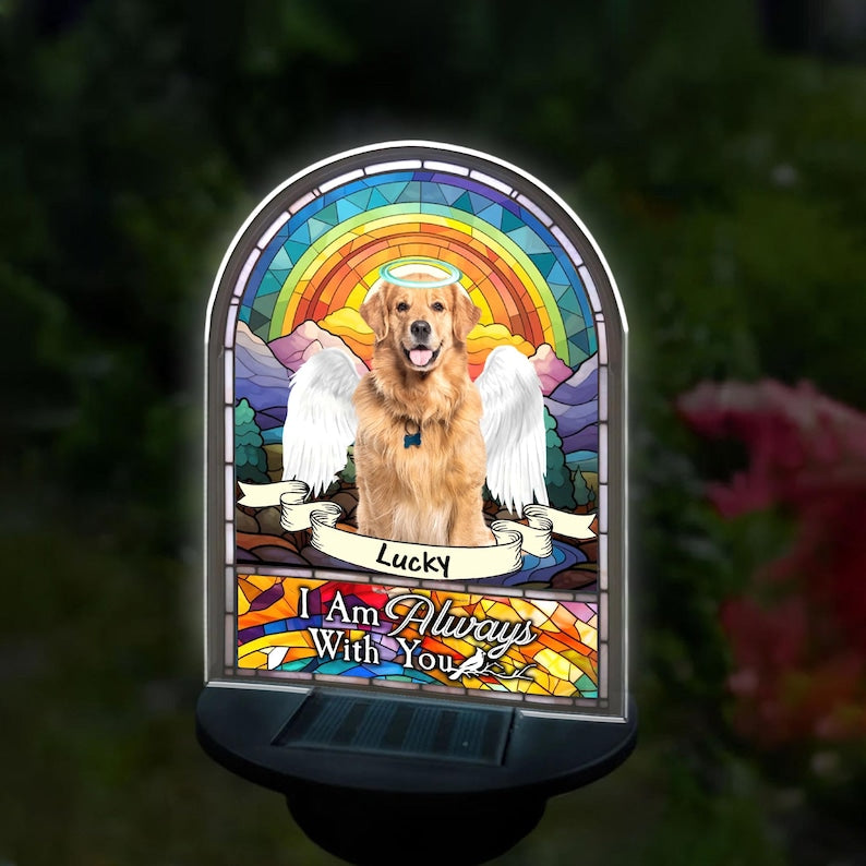 Personalized Photo Pet Memorial Solar Garden Light, Dog, Cat Memorial Solar Light, Pet Remembrance Gift, Pet Sympathy Gift, Pet Loss Gift SGL0002