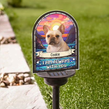 Custom Loss of Pet I'm Always With You Photo Solar Garden Light, Personalized Pet Memorial Light, Pet Remembrance Gift, Pet Sympathy Gift SGL0005