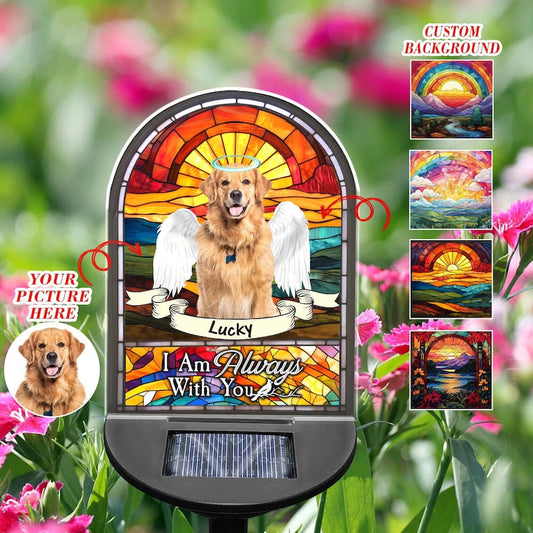 Personalized Photo Pet Memorial Solar Garden Light, Dog, Cat Memorial Solar Light, Pet Remembrance Gift, Pet Sympathy Gift, Pet Loss Gift SGL0002