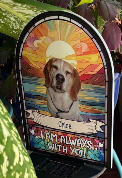 Custom Loss of Pet I'm Always With You Photo Solar Garden Light, Personalized Pet Memorial Light, Pet Remembrance Gift, Pet Sympathy Gift SGL0005