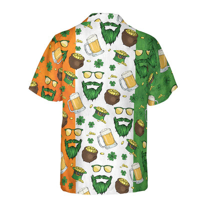 Beard Saint Patrick's Day Seamless Pattern Hawaiian Shirt PO0126