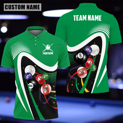 Tendpins Billiards Ball Colourful Personalized 3D Polo Shirt BIA0805