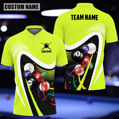 Tendpins Billiards Ball Colourful Personalized 3D Polo Shirt BIA0805