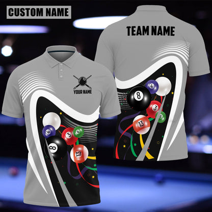 Tendpins Billiards Ball Colourful Personalized 3D Polo Shirt BIA0805