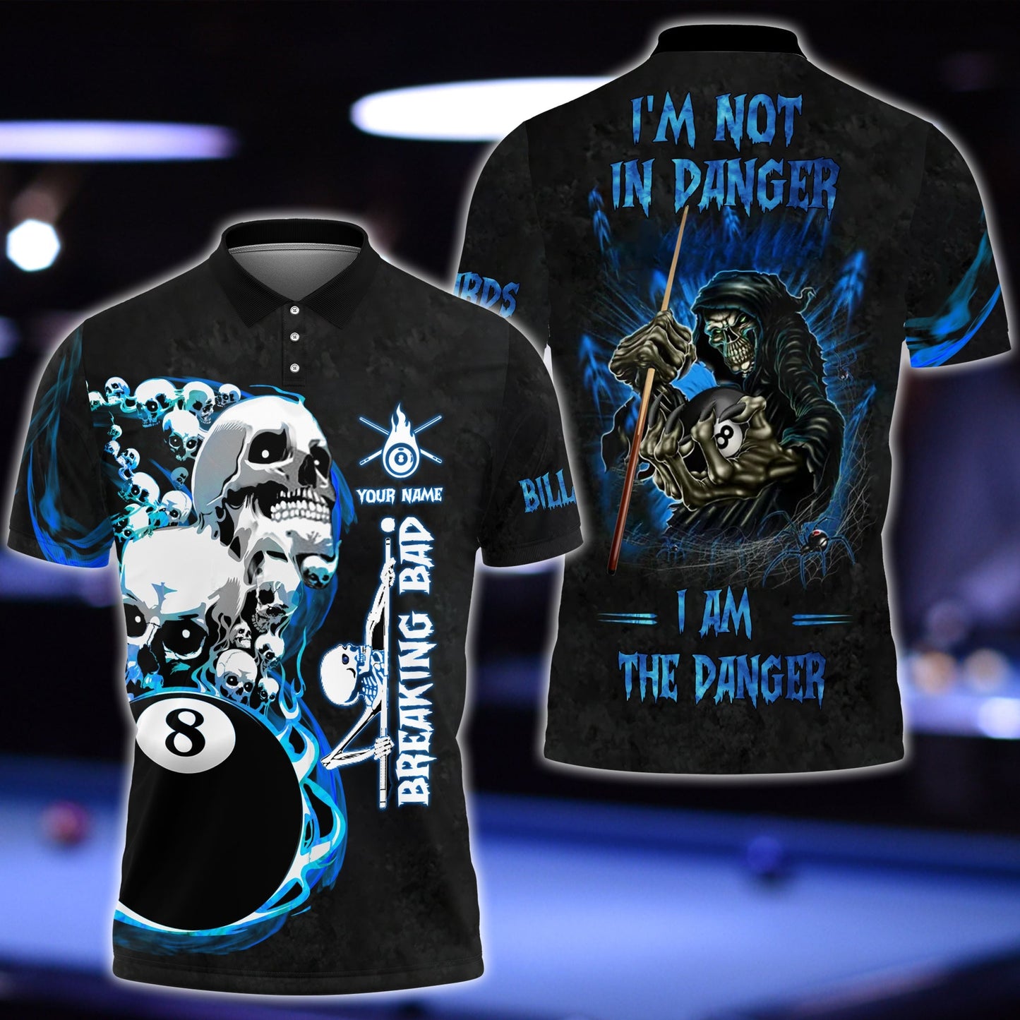 Tendpins Billiards I Am The Danger Personalized Unisex Shirt BIA0093