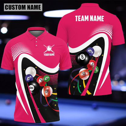 Tendpins Billiards Ball Colourful Personalized 3D Polo Shirt BIA0805