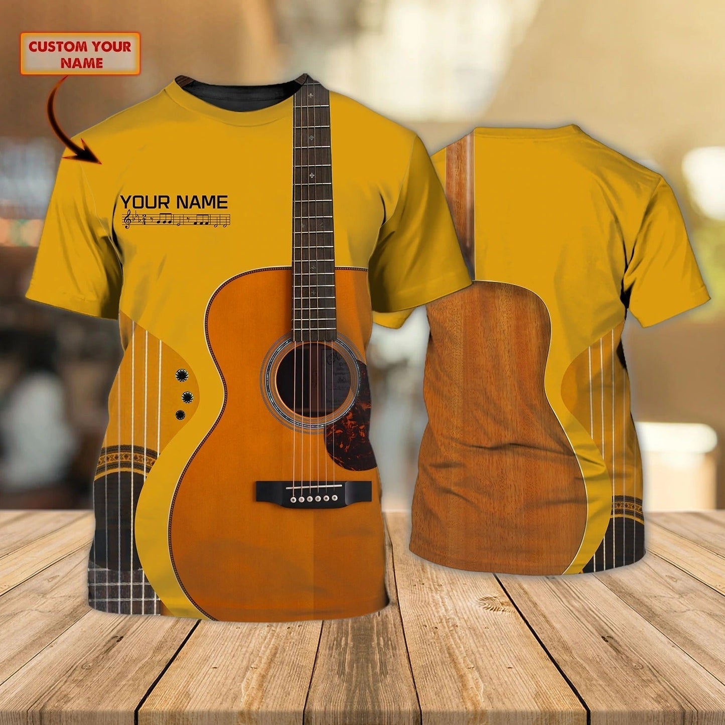 Personalized 3D Guitar Shirts Guitar Lovers, Sublimation Guitar Shirt With Name, Gift For Guitar Lover TO0202