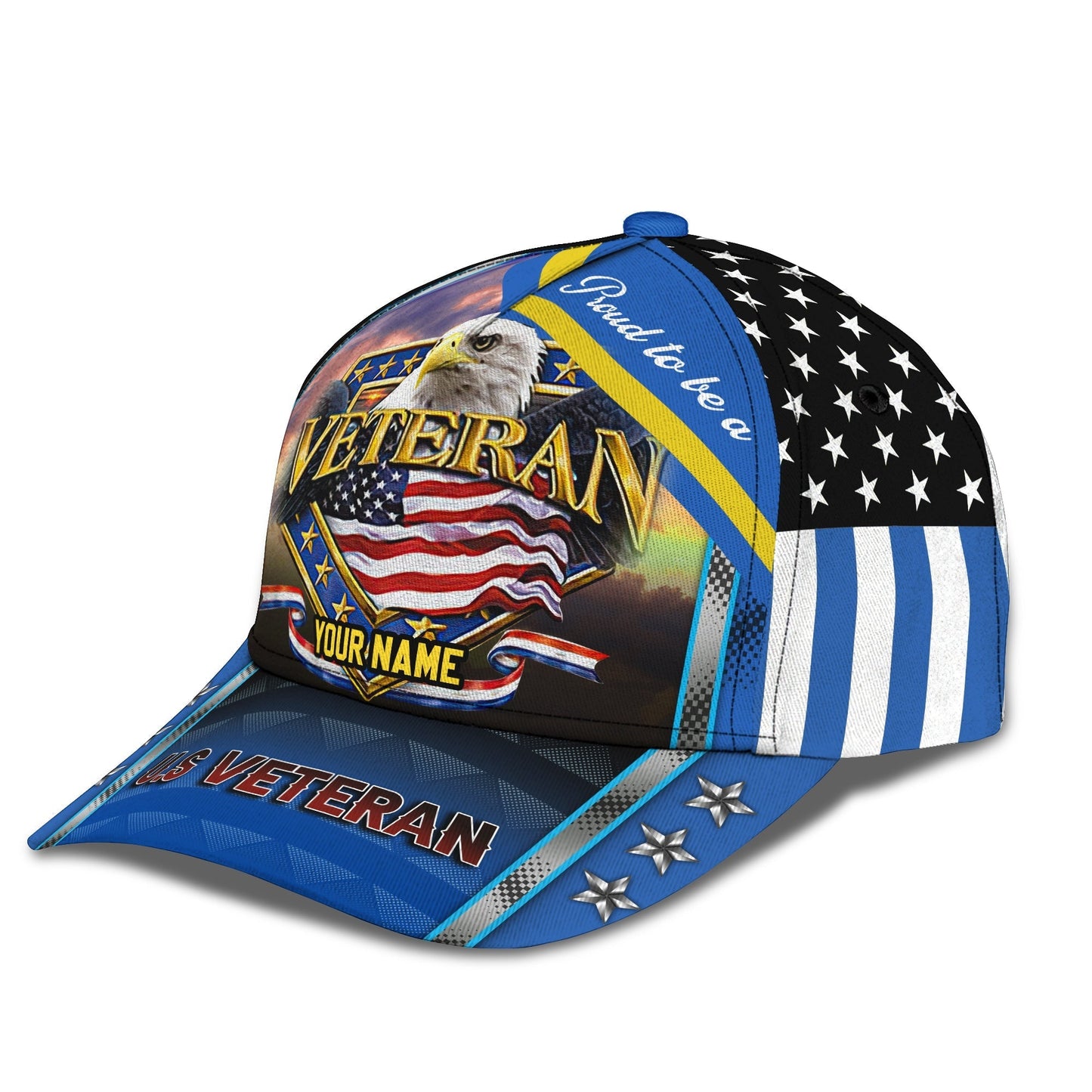 3D Classic Cap Personalized Name Cap24 Veteran Tendpins CA2335