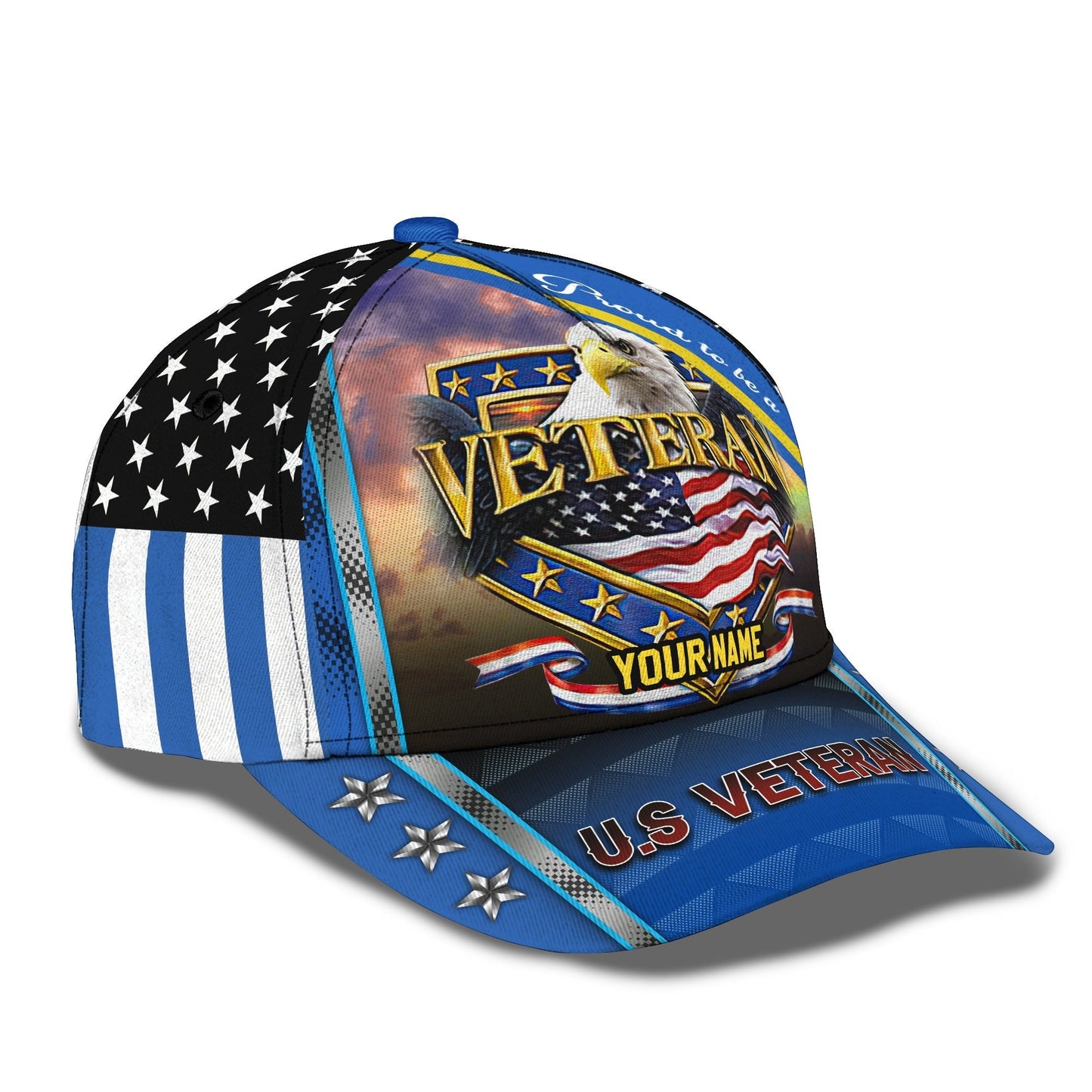 3D Classic Cap Personalized Name Cap24 Veteran Tendpins CA2335