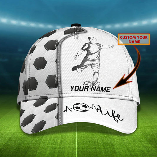 3D Classic Cap Soccer Personalized Name Cap Nama262 Tendpins CA1405