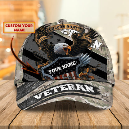 3D Classic Cap Us Veteran Personalized Cap Tendpins CA0961