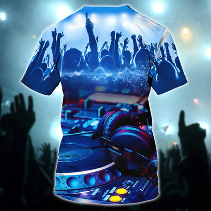 Customized With Name Dj 3D All Over Print Shirt For Men And Woman, Cool Dj Shirts, Best Gift To A Disc Jockey TO0018