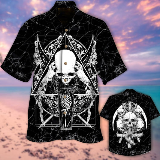 Skull Of The Death All Over Printed Hawaiian Shirt HO5299