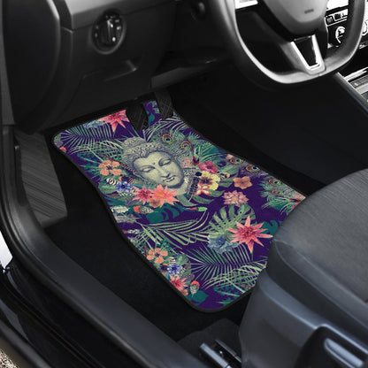 Tropical Buddha Print Front And Back Car Floor Mats, Front Car Mat SO0282