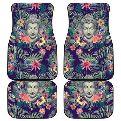 Tropical Buddha Print Front And Back Car Floor Mats, Front Car Mat SO0282