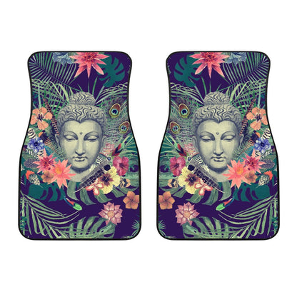 Tropical Buddha Print Front And Back Car Floor Mats, Front Car Mat SO0282