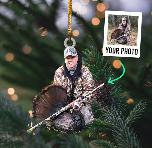 Personalized Photo Acrylic Ornament – Gift For Turkey Hunting Lover OO1615