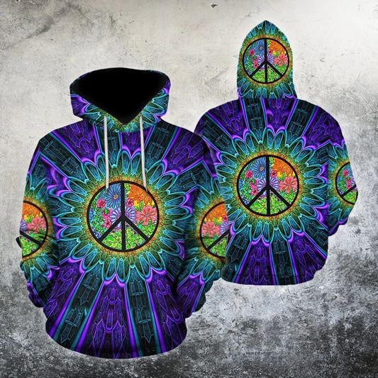 Colorful Peace Hippie Hoodie For Men And Women SO0447