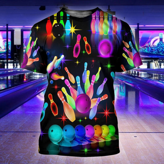 Custom 3D Bowling Tshirts For Men Women BOT0044