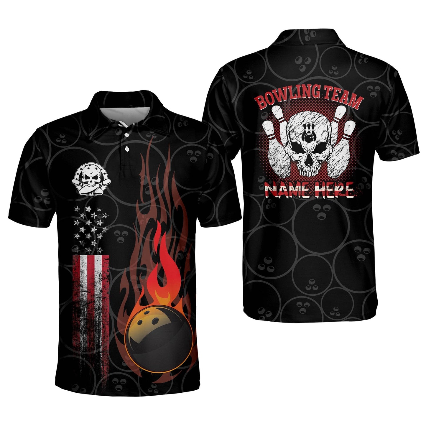 Custom American Flag Bowling Shirts BM0012