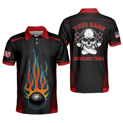 American Flag Bowling Team Shirt BM0045