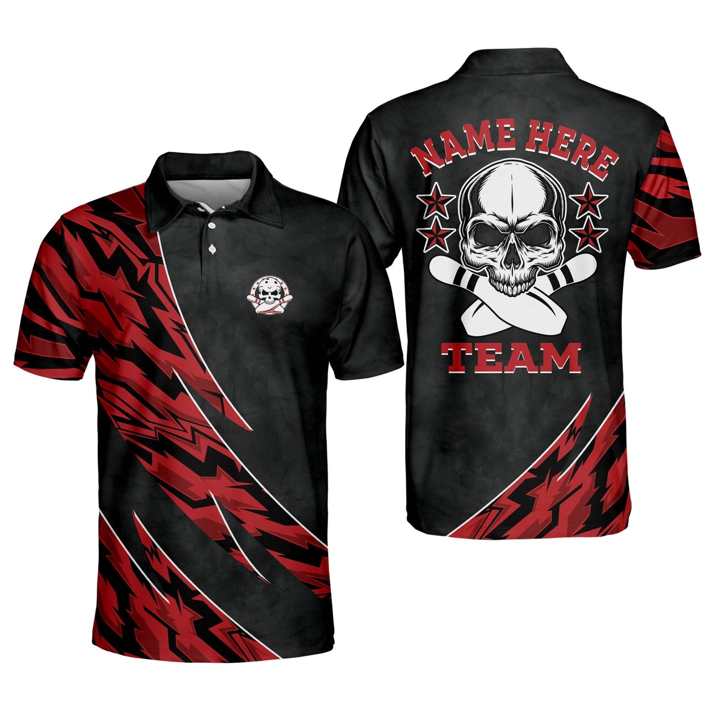 Crazy Skull Bowling Shirts Unisex BM0073