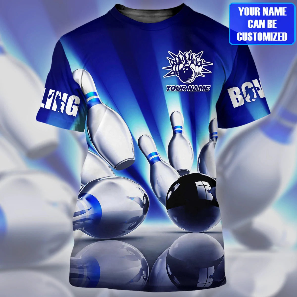 Custom 3D Bowling Tshirts For Men Women BOT0054