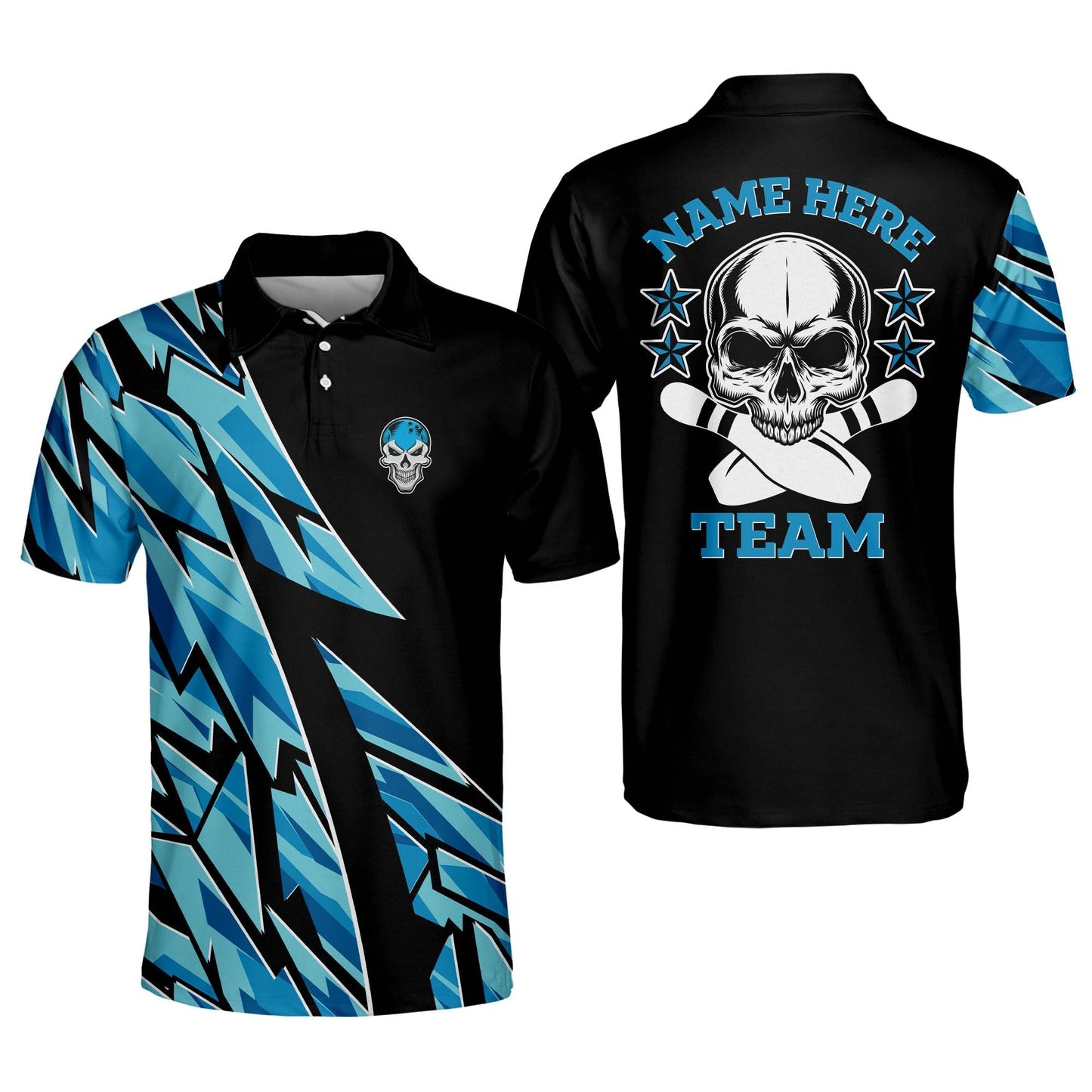 Custom Skull Designer Bowling Shirt BM0076