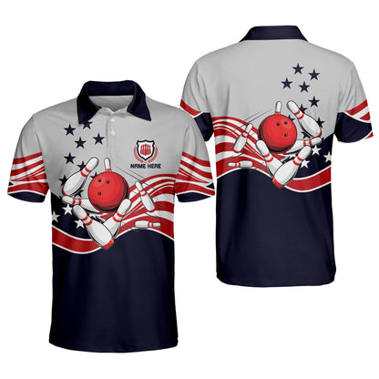 Custom American Flag Bowling Shirts BM0088