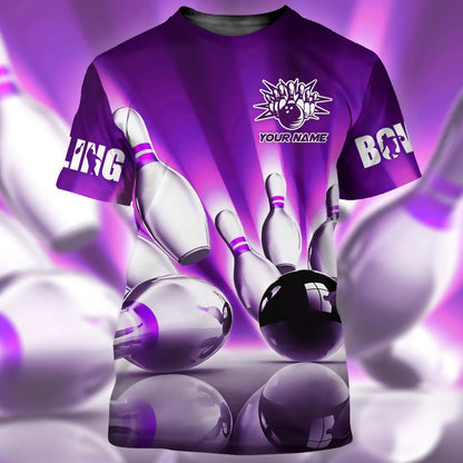 Custom 3D Bowling Tshirts For Men Women BOT0054