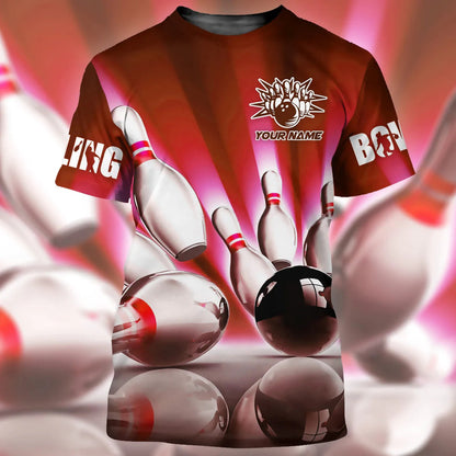 Custom 3D Bowling Tshirts For Men Women BOT0054