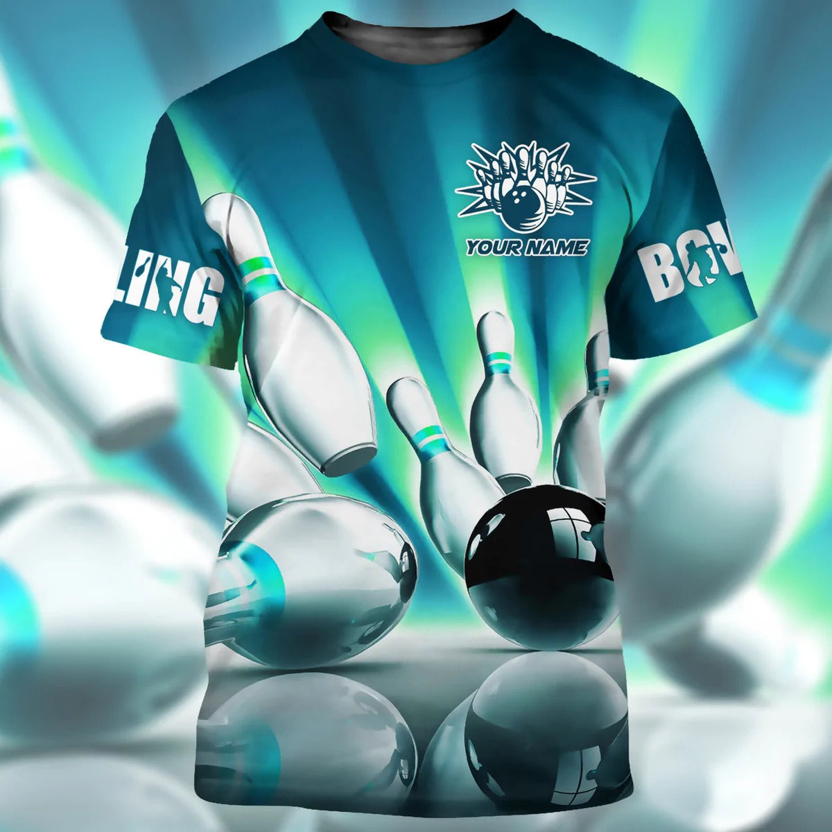 Custom 3D Bowling Tshirts For Men Women BOT0054