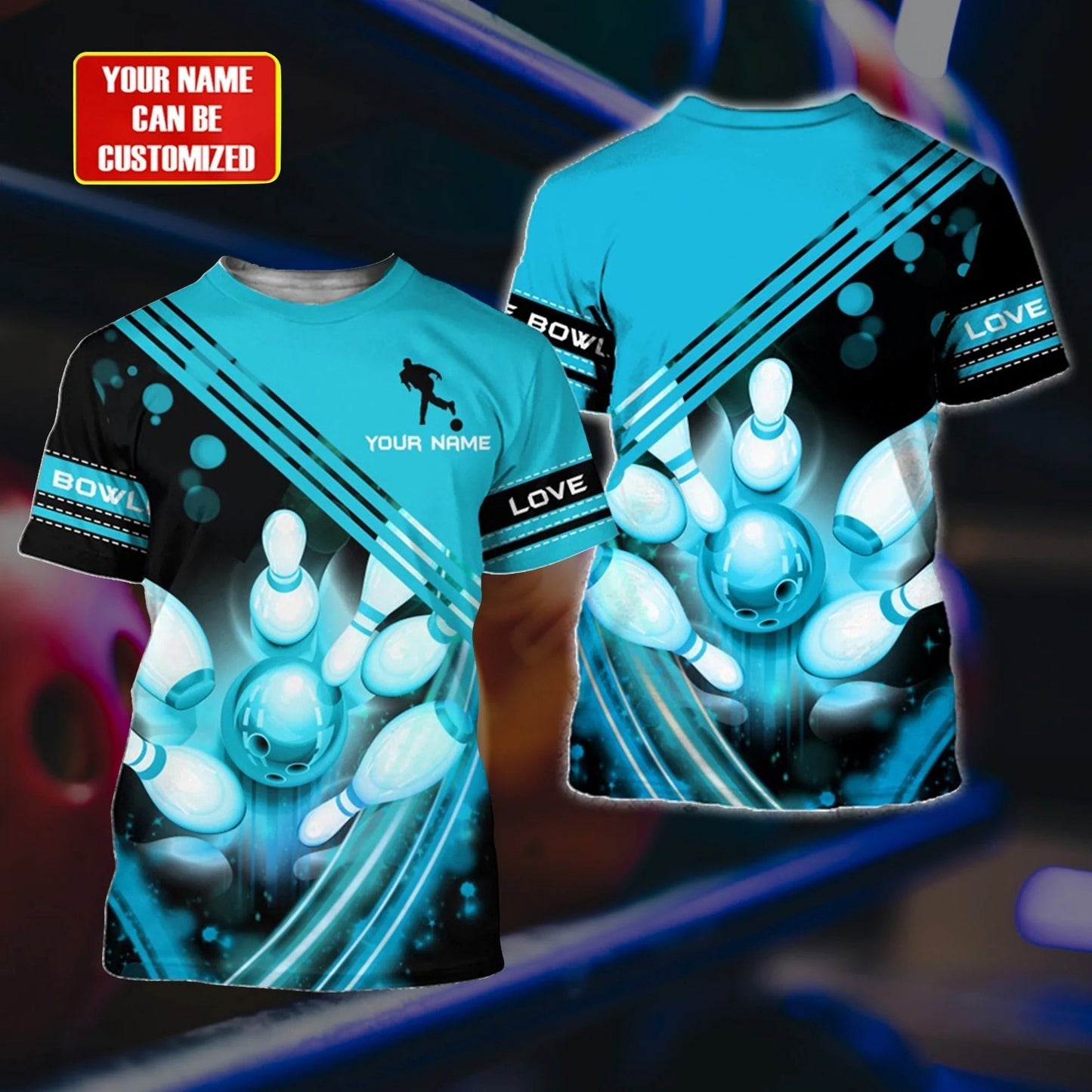 Custom 3D Bowling TShirts Unisex BOT0007