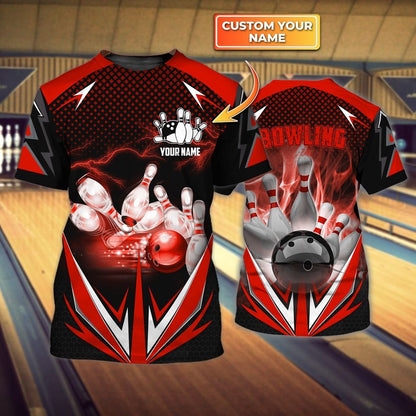 Custom Flame Bowling TShirts Unisex BOT0009