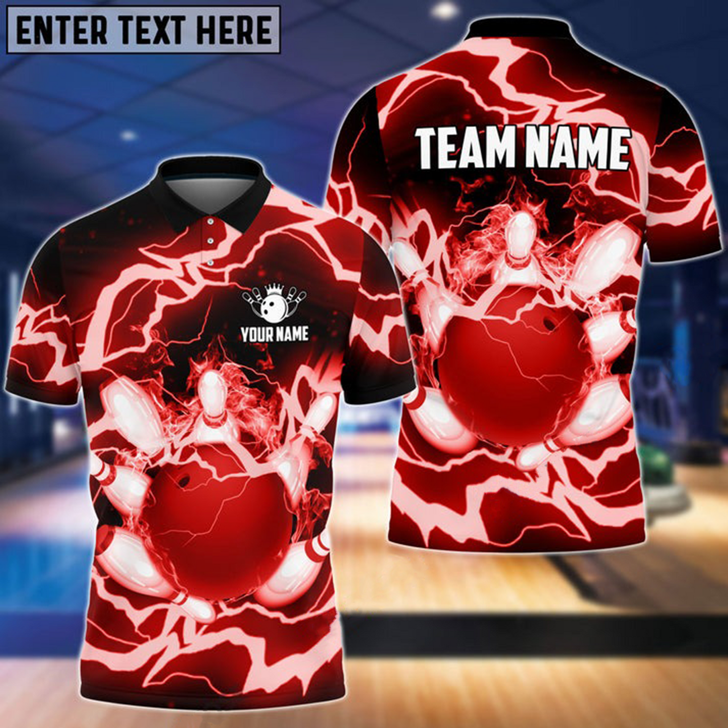 Custom Bowling Polo Shirts For Team BO0359