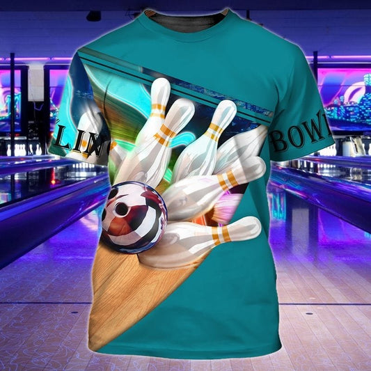 Custom 3D Bowling Tshirts For Men Women BOT0038