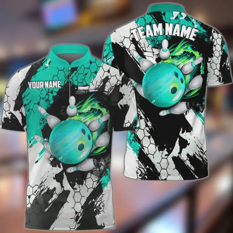 Custom Flame Bowling Jersey For Team BO0234