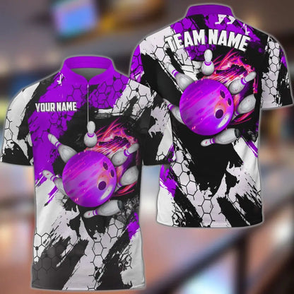 Custom Flame Bowling Jersey For Team BO0234