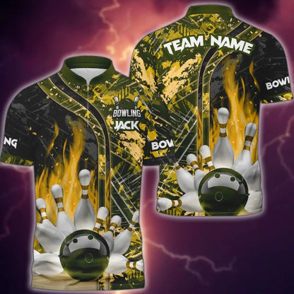 Custom Flame Bowling Jersey For Team BO0233