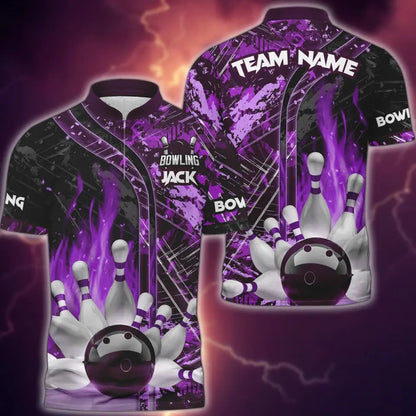 Custom Flame Bowling Jersey For Team BO0233